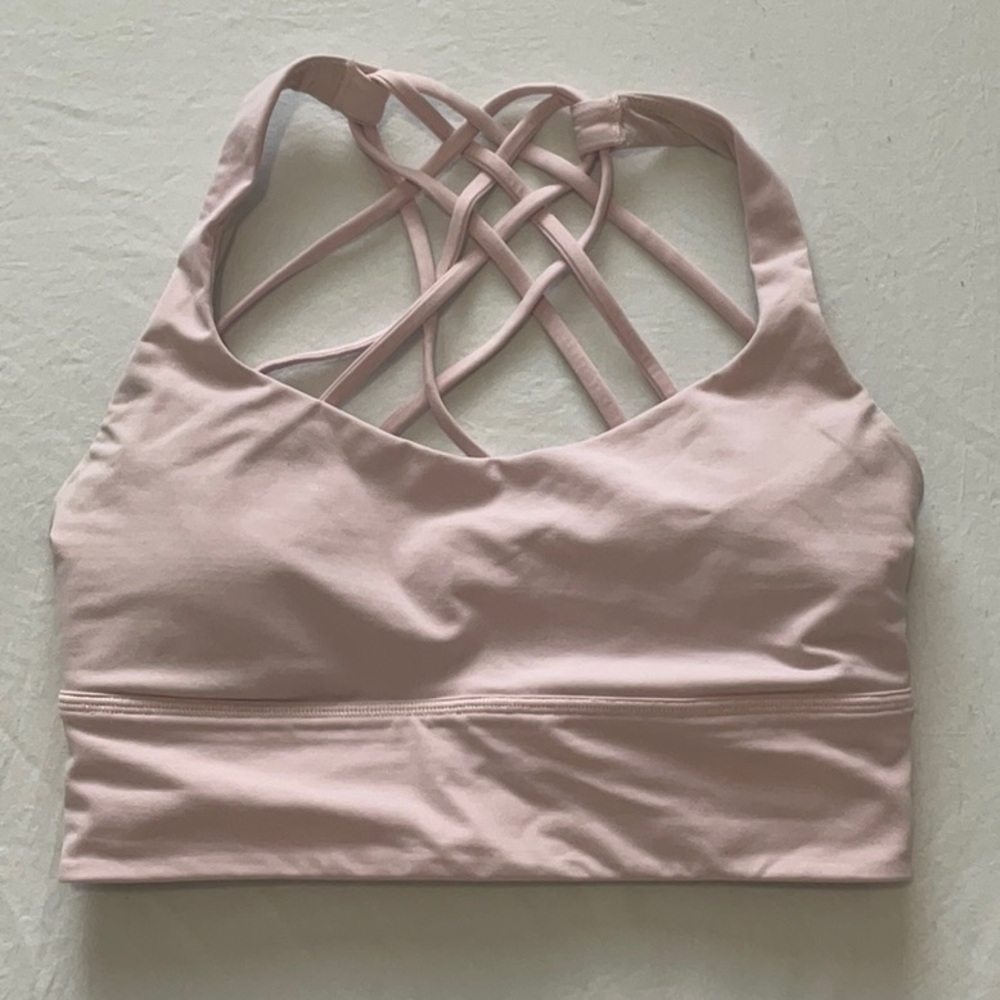 Lululemon Pink Energy Longline Sports Bra